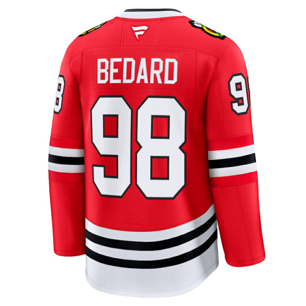 Connor Bedard Chicago Blackhawks Fanatics Home Premium Jersey - Red - NHL