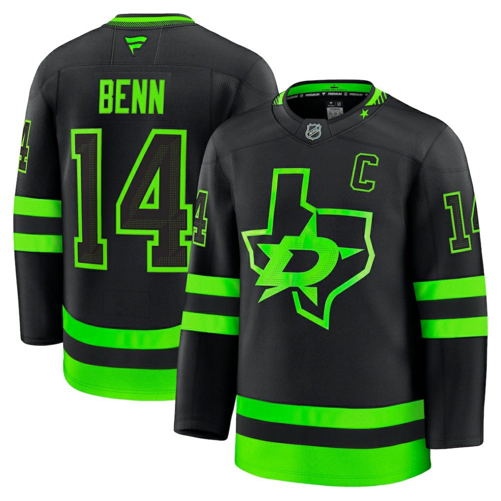 Jamie Benn Dallas Stars Fanatics Alternate Premium Jersey - Black - NHL