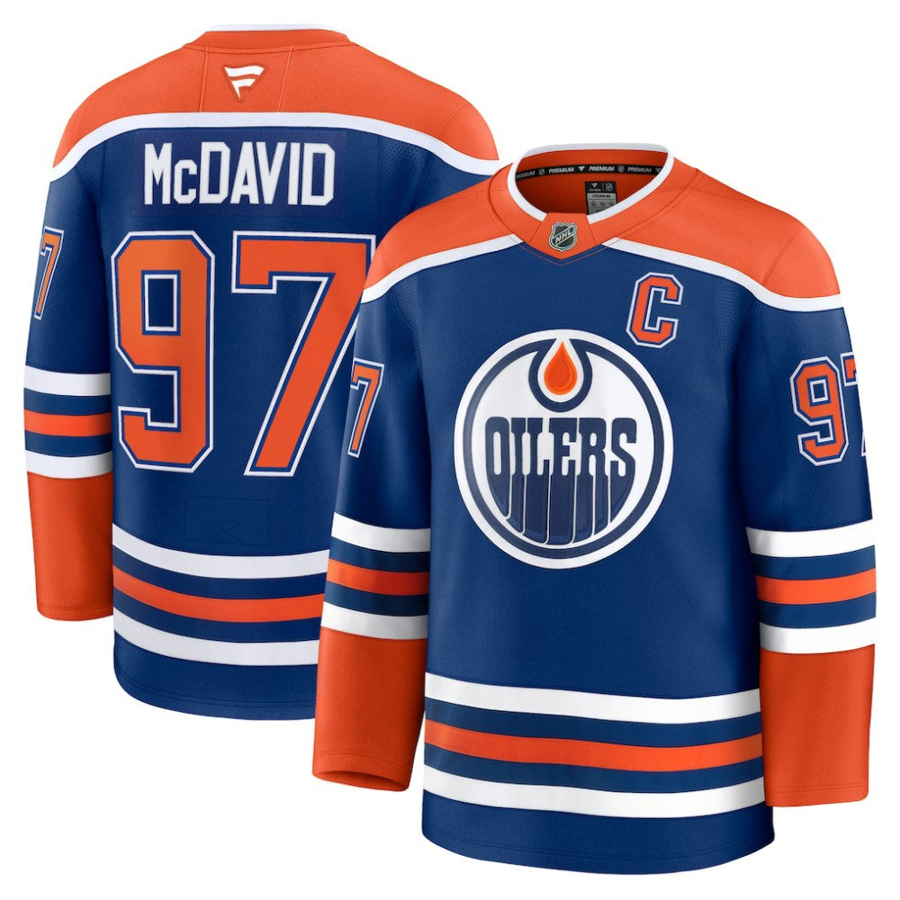 Connor McDavid Edmonton Oilers Fanatics Home Premium Jersey - Royal - NHL