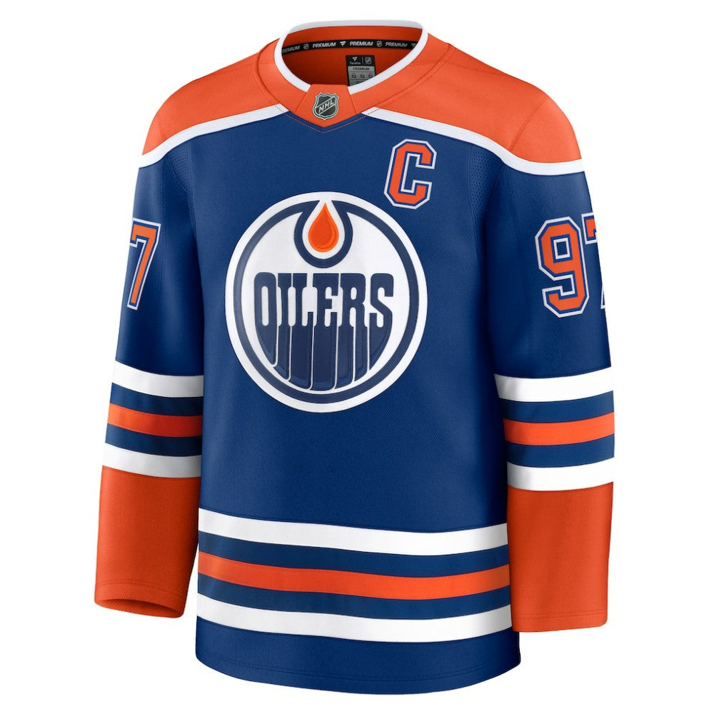Connor McDavid Edmonton Oilers Fanatics Home Premium Jersey - Royal - NHL