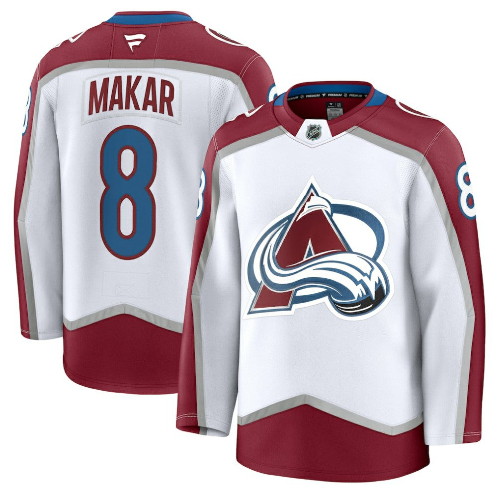Cale Makar Colorado Avalanche Fanatics Away Premium Jersey - White - NHL