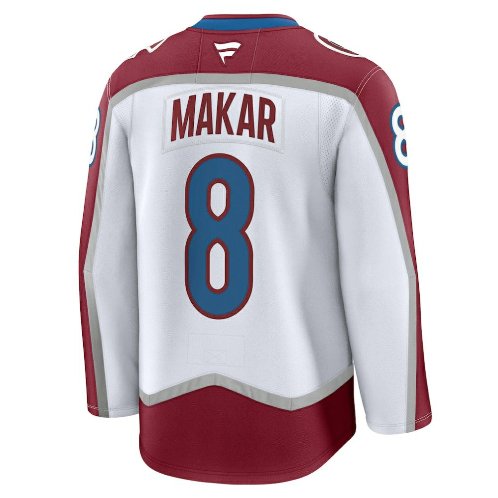 Cale Makar Colorado Avalanche Fanatics Away Premium Jersey - White - NHL