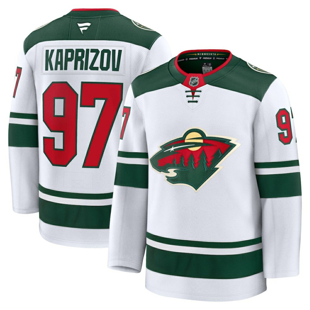 Kirill Kaprizov Minnesota Wild Fanatics Away Premium Jersey - White - NHL