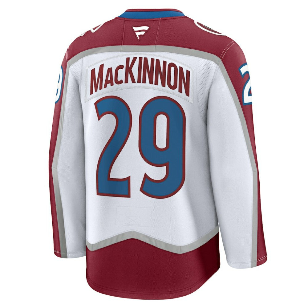 Nathan MacKinnon Colorado Avalanche Fanatics Away Premium Jersey - White - NHL