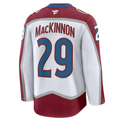 Nathan MacKinnon Colorado Avalanche Fanatics Away Premium Jersey - White - NHL