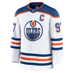 Connor McDavid Edmonton Oilers Fanatics Away Premium Jersey - White - NHL