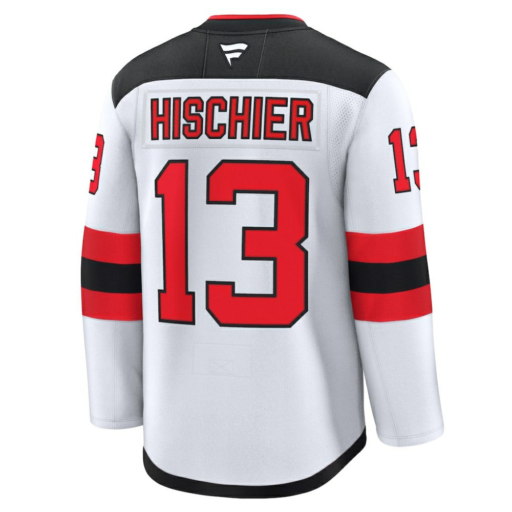 Nico Hischier New Jersey Devils Fanatics Away Premium Jersey - White - NHL