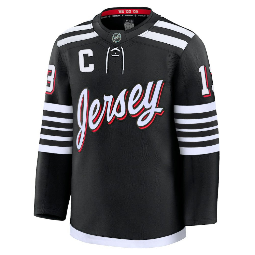 Nico Hischier New Jersey Devils Fanatics Alternate Premium Jersey - Black - NHL