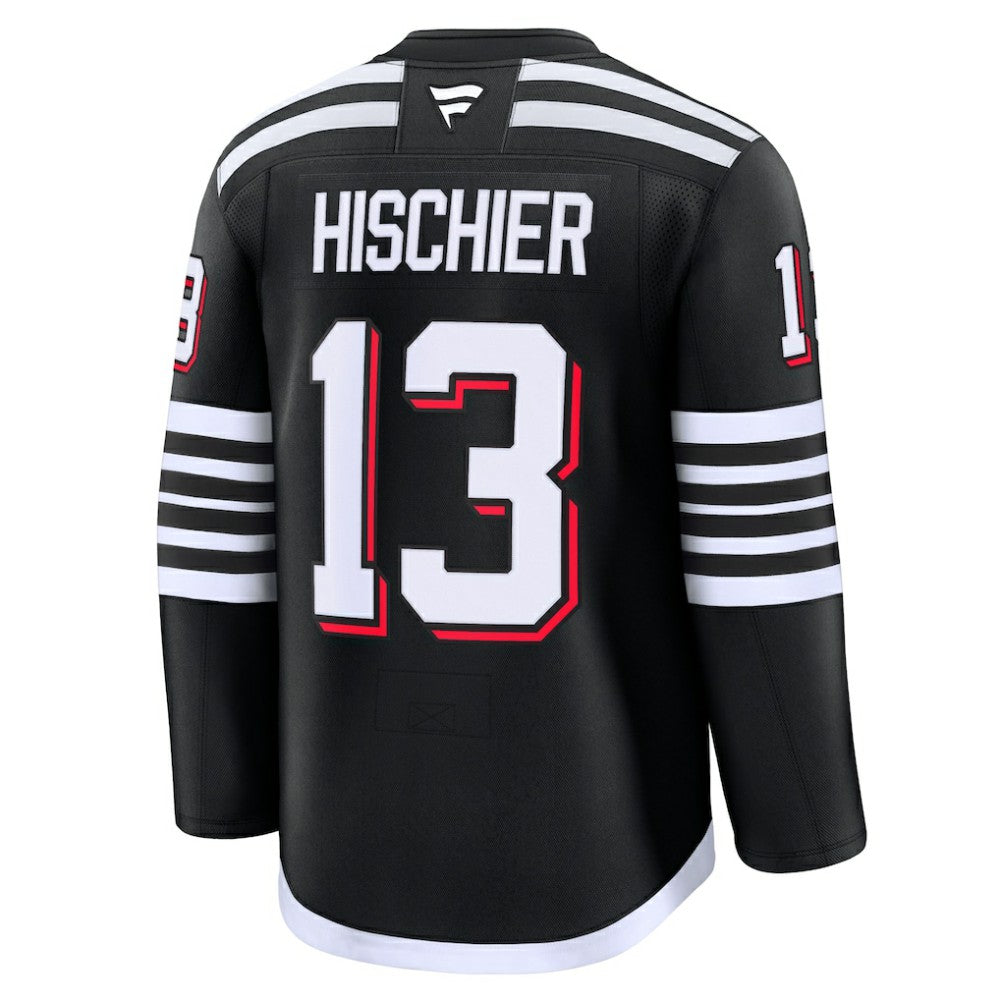 Nico Hischier New Jersey Devils Fanatics Alternate Premium Jersey - Black - NHL