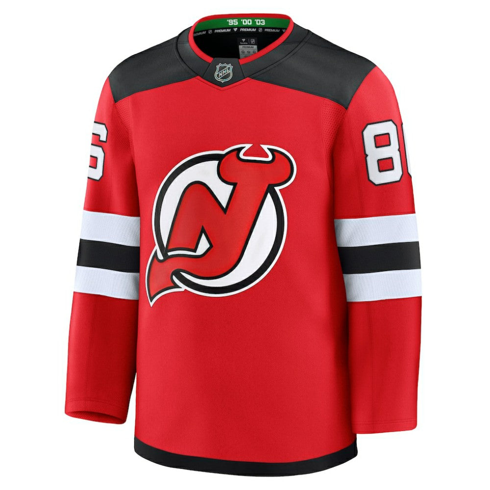 Jack Hughes New Jersey Devils Fanatics Home Premium Jersey - Red - NHL