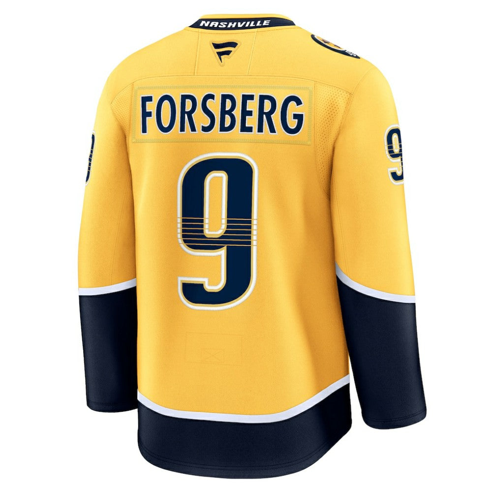 Filip Forsberg Nashville Predators Fanatics Home Premium Jersey - Gold - NHL