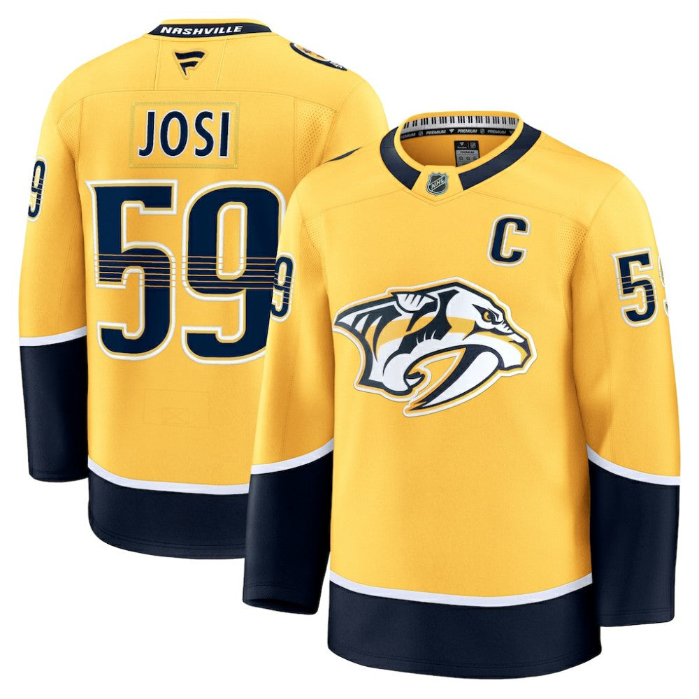 Roman Josi Nashville Predators Fanatics Home Premium Jersey - Yellow - NHL