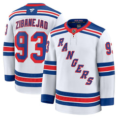 Mika Zibanejad New York Rangers Fanatics Away Premium Jersey - White - NHL