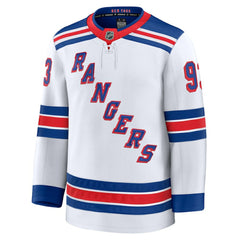 Mika Zibanejad New York Rangers Fanatics Away Premium Jersey - White - NHL