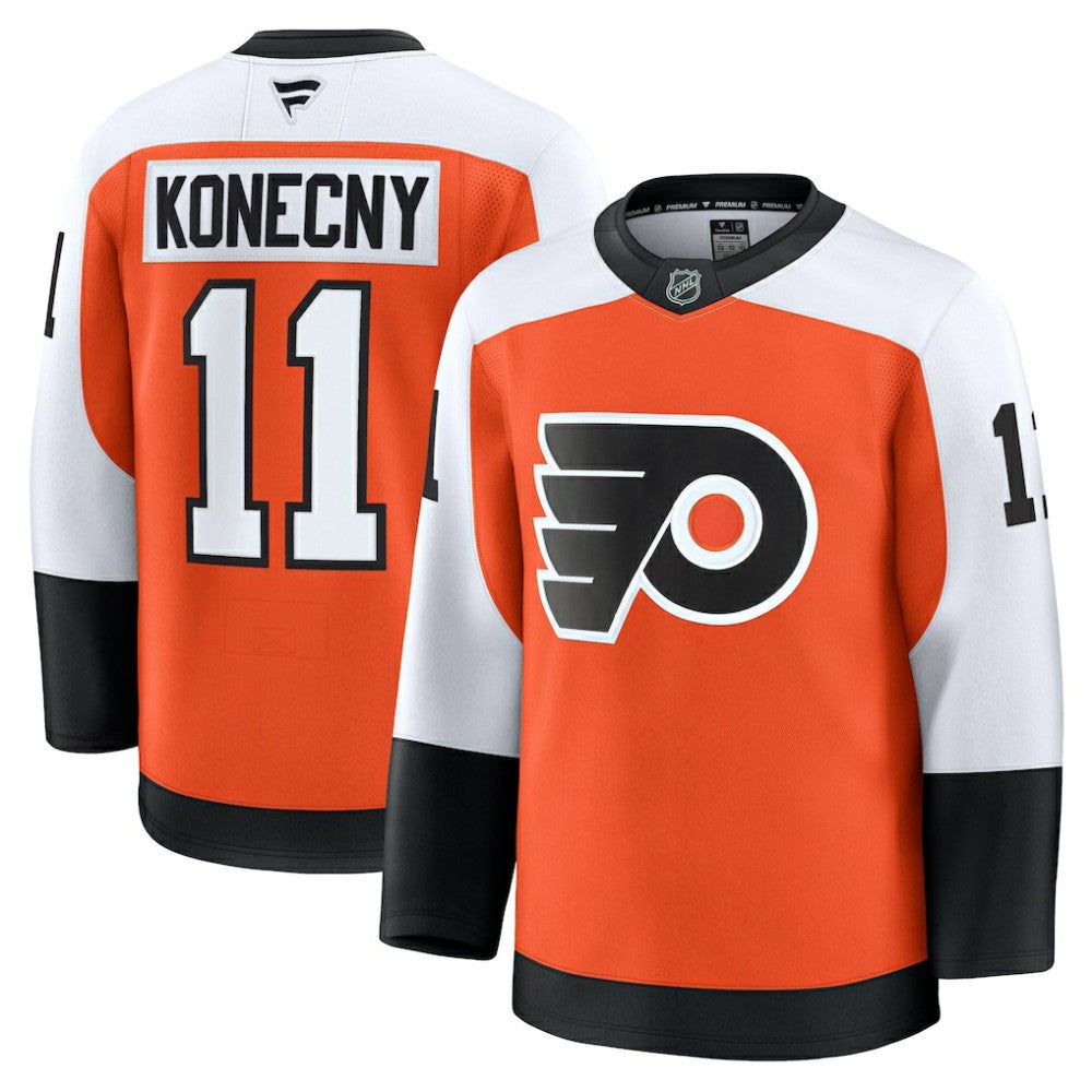 Travis Konecny Philadelphia Flyers Fanatics Home Premium Jersey - Burnt Orange - NHL