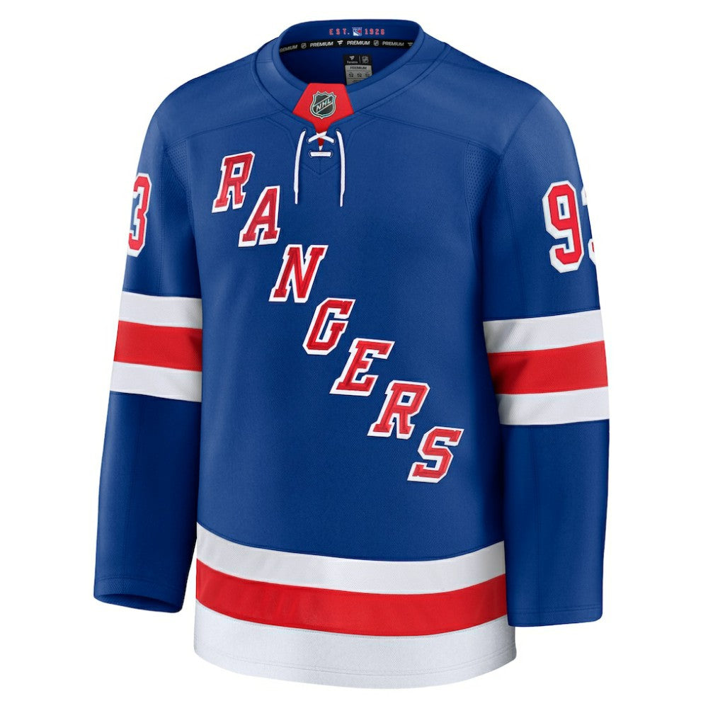 Mika Zibanejad New York Rangers Fanatics Home Premium Jersey - Blue - NHL