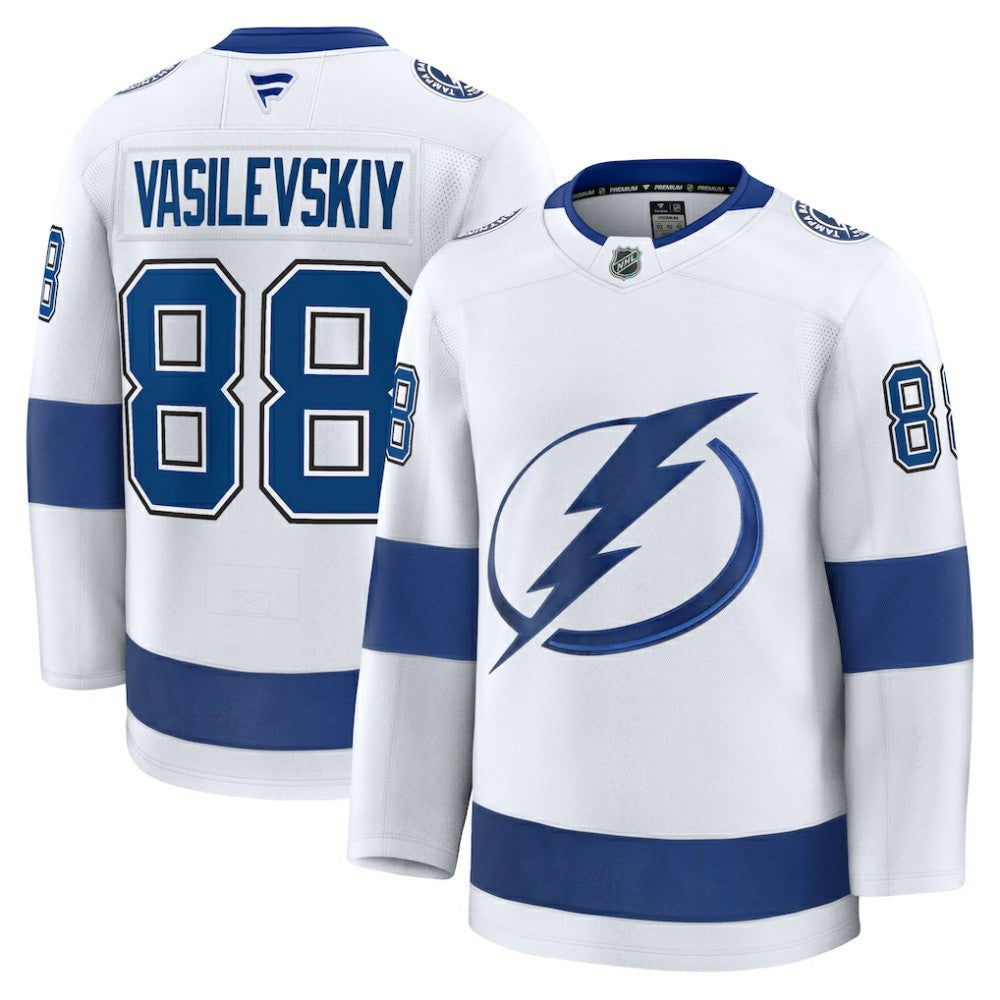 Andrei Vasilevskiy Tampa Bay Lightning Fanatics Away Premium Jersey - White - NHL