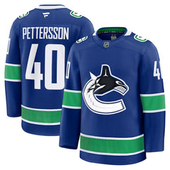 Elias Pettersson Vancouver Canucks Fanatics Home Premium Jersey - Blue - NHL