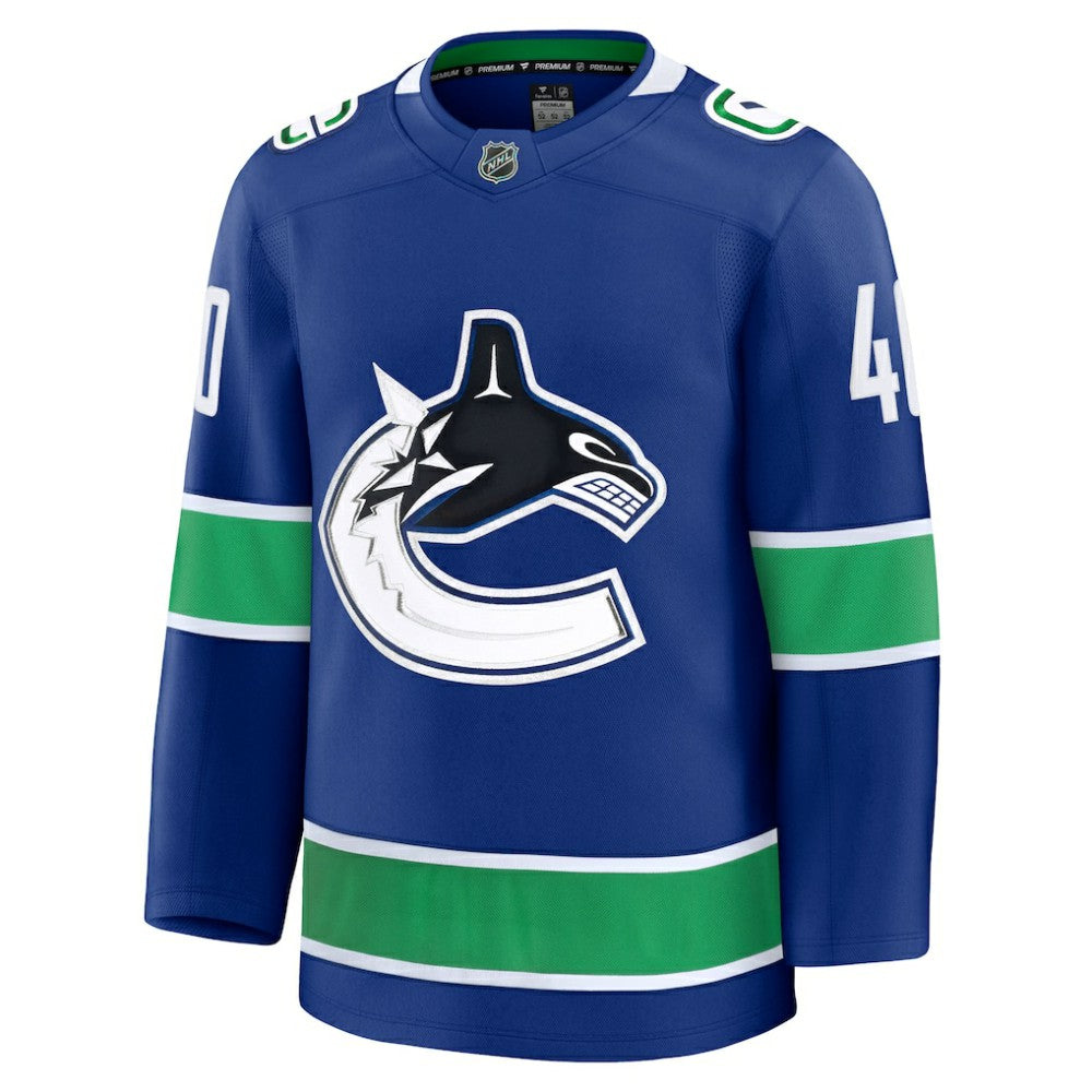 Elias Pettersson Vancouver Canucks Fanatics Home Premium Jersey - Blue - NHL