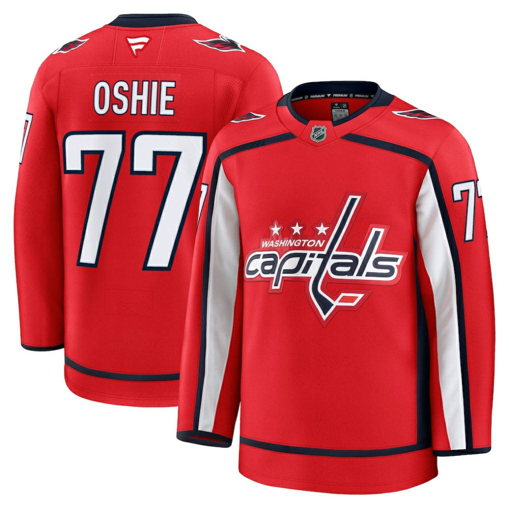TJ Oshie Washington Capitals Fanatics Home Premium Jersey - Red - NHL