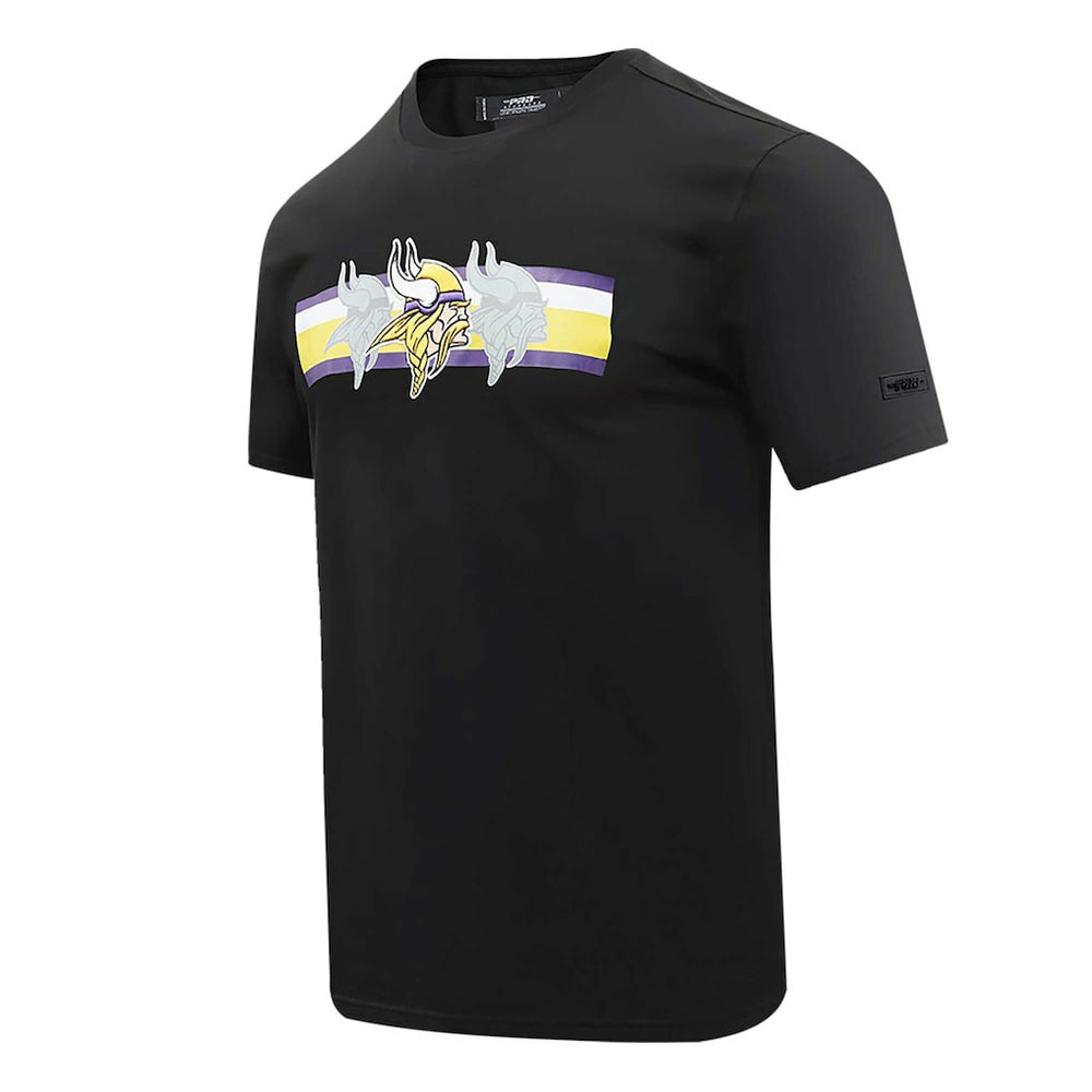 Minnesota Vikings Pro Standard Retro Striper T-Shirt Black | NFL