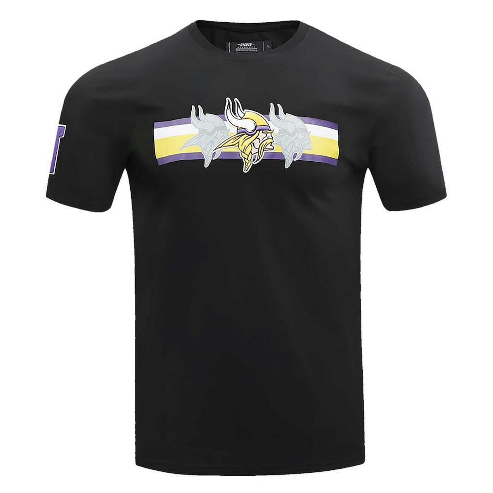 Minnesota Vikings Pro Standard Retro Striper T-Shirt Black | NFL
