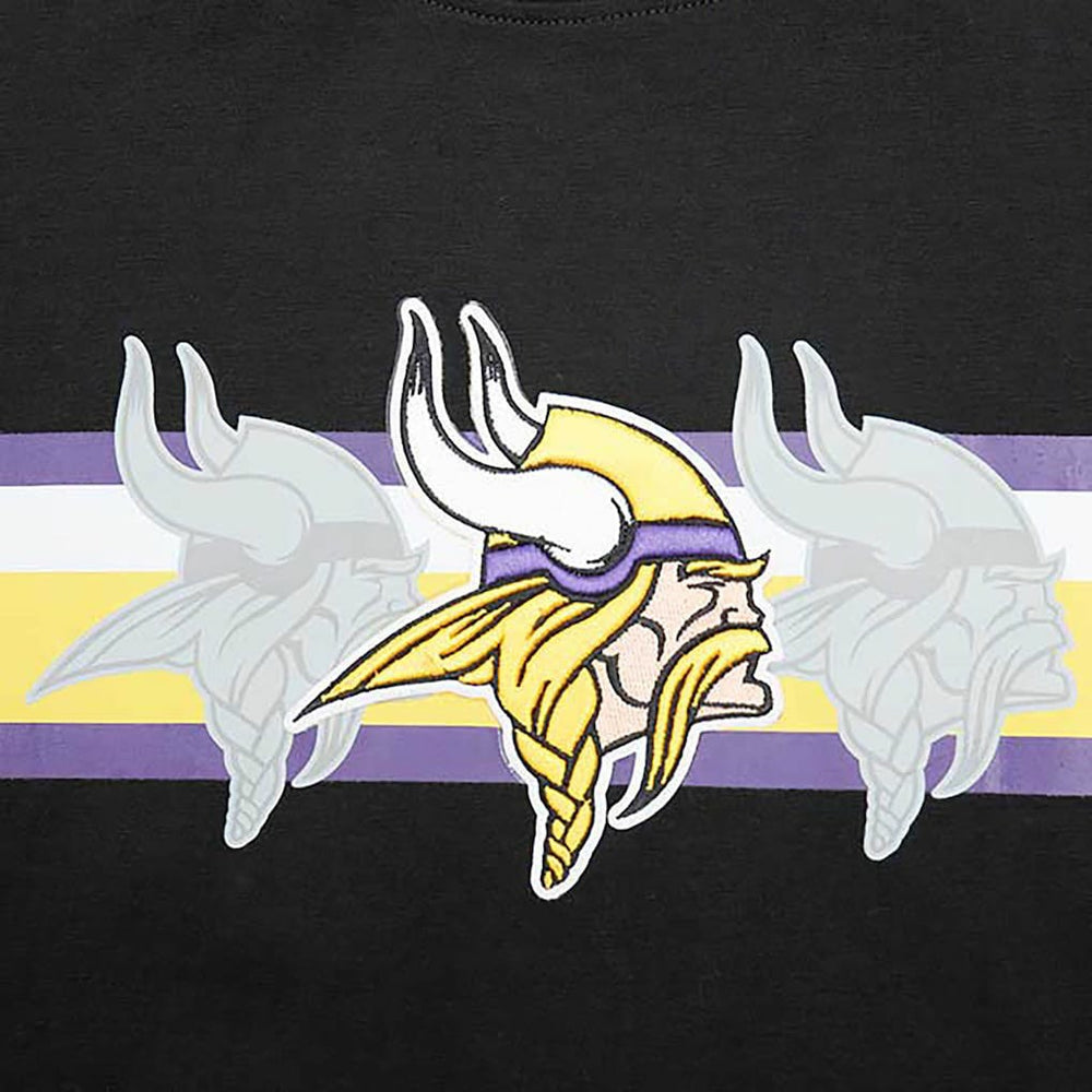 Minnesota Vikings Pro Standard Retro Striper T-Shirt Black | NFL