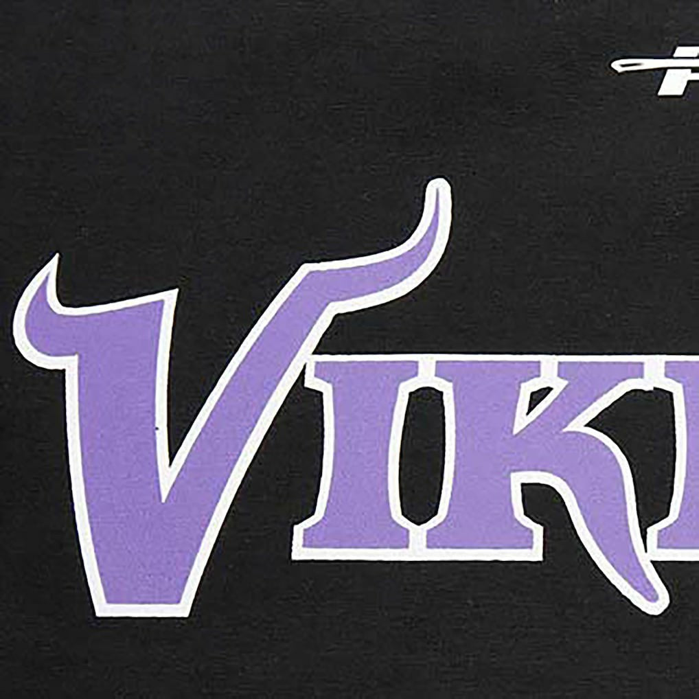 Minnesota Vikings Pro Standard Retro Striper T-Shirt Black | NFL
