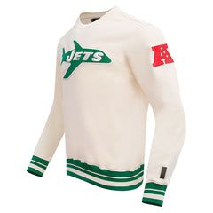 New York Jets Pro Standard Retro Classics Fleece Pullover Sweatshirt Cream | NFL
