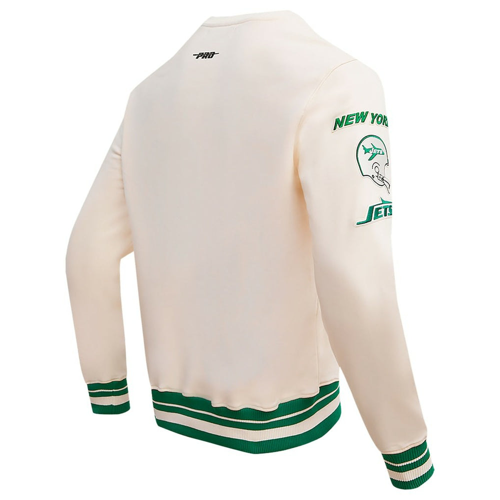New York Jets Pro Standard Retro Classics Fleece Pullover Sweatshirt Cream | NFL