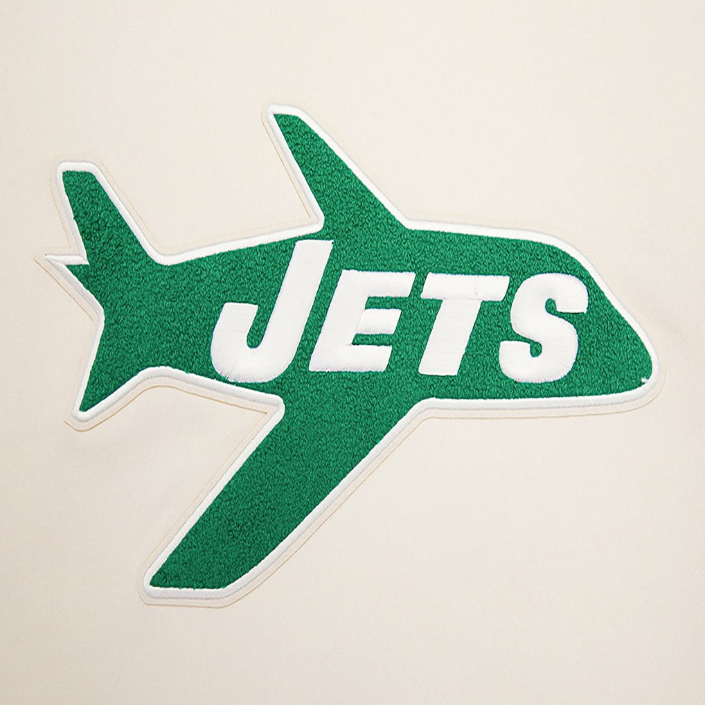 New York Jets Pro Standard Retro Classics Fleece Pullover Sweatshirt Cream | NFL