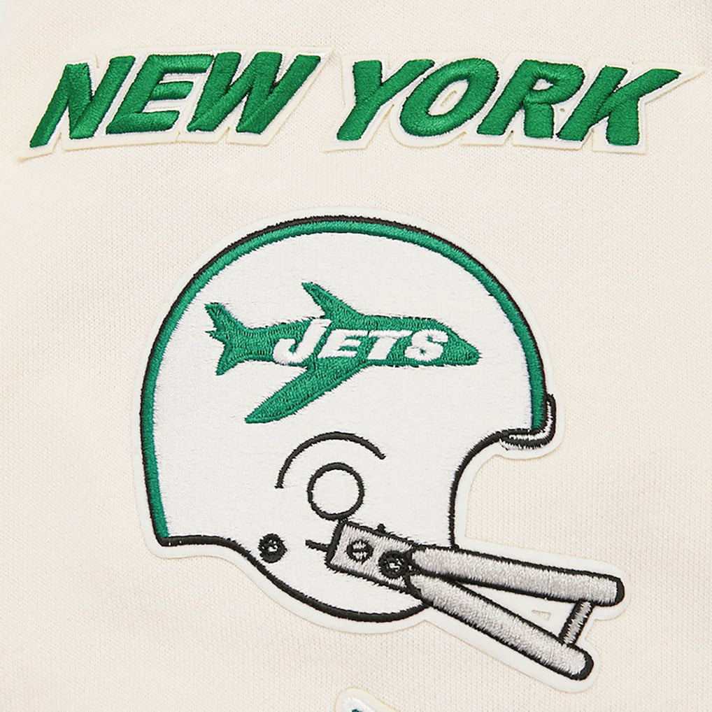 New York Jets Pro Standard Retro Classics Fleece Pullover Sweatshirt Cream | NFL