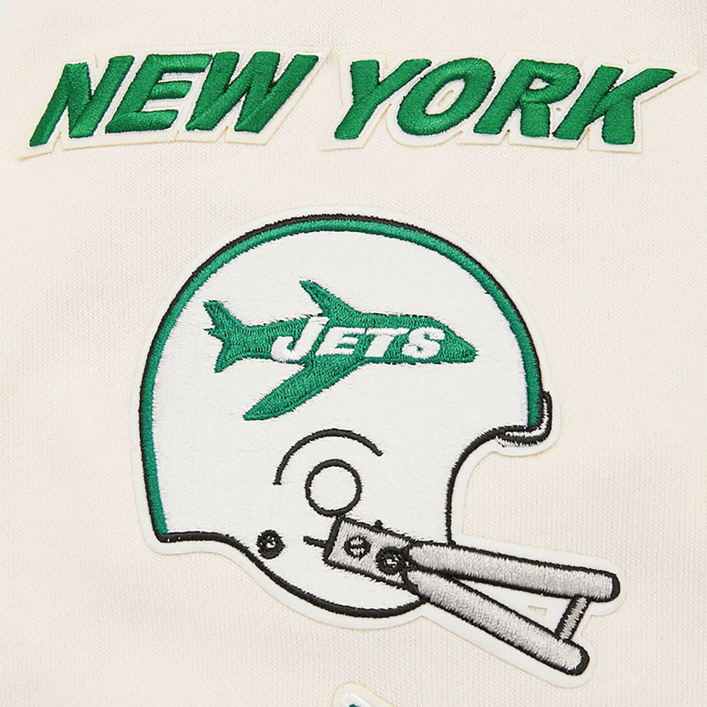 New York Jets Pro Standard Retro Classics Fleece Pullover Sweatshirt Cream | NFL