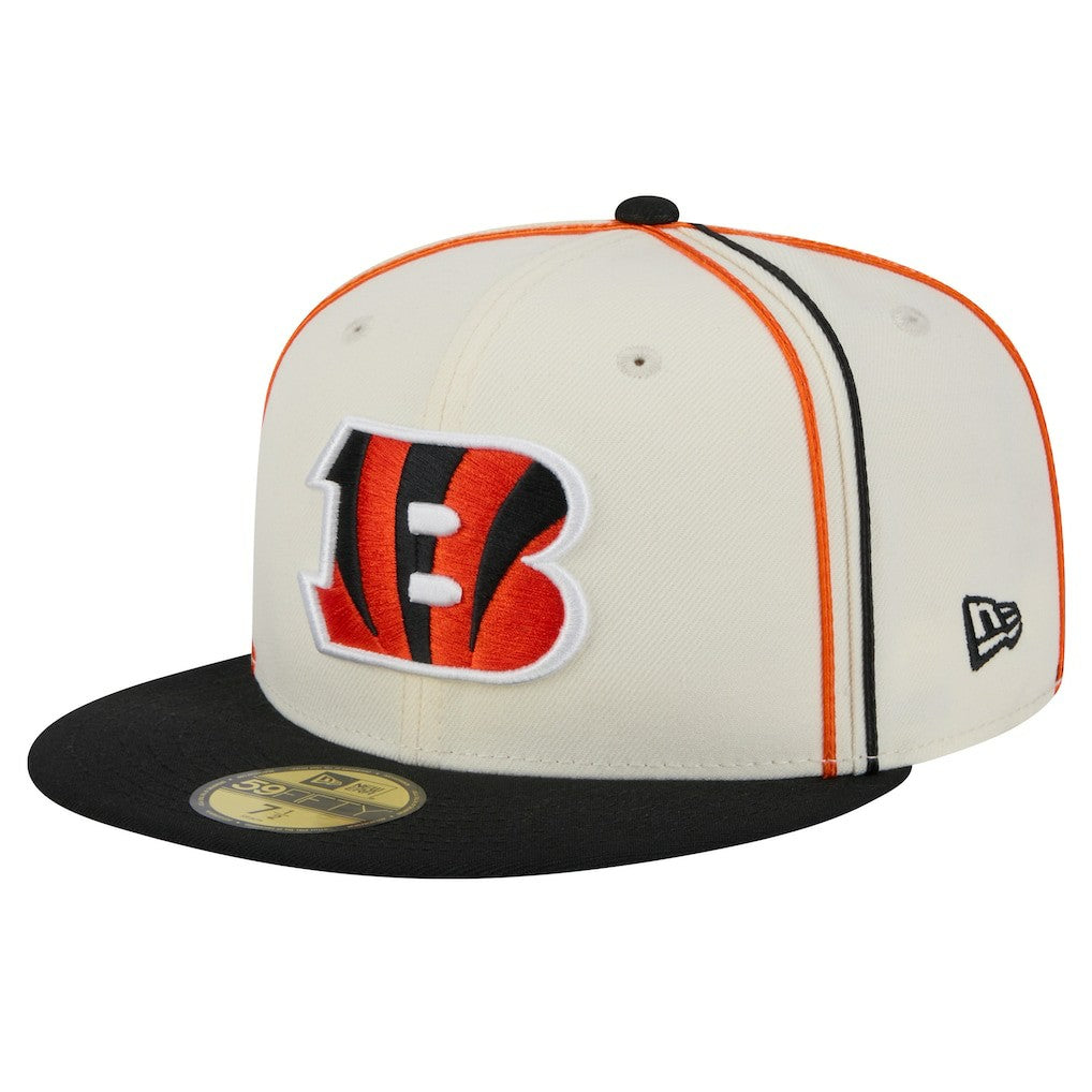 Cincinnati Bengals New Era Soutache 59FIFTY Fitted Hat Cream | NFL