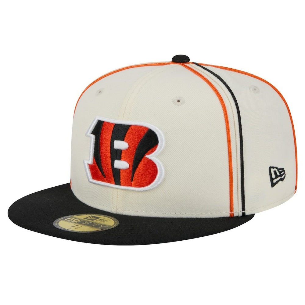 Cincinnati Bengals New Era Soutache 59FIFTY Fitted Hat Cream | NFL