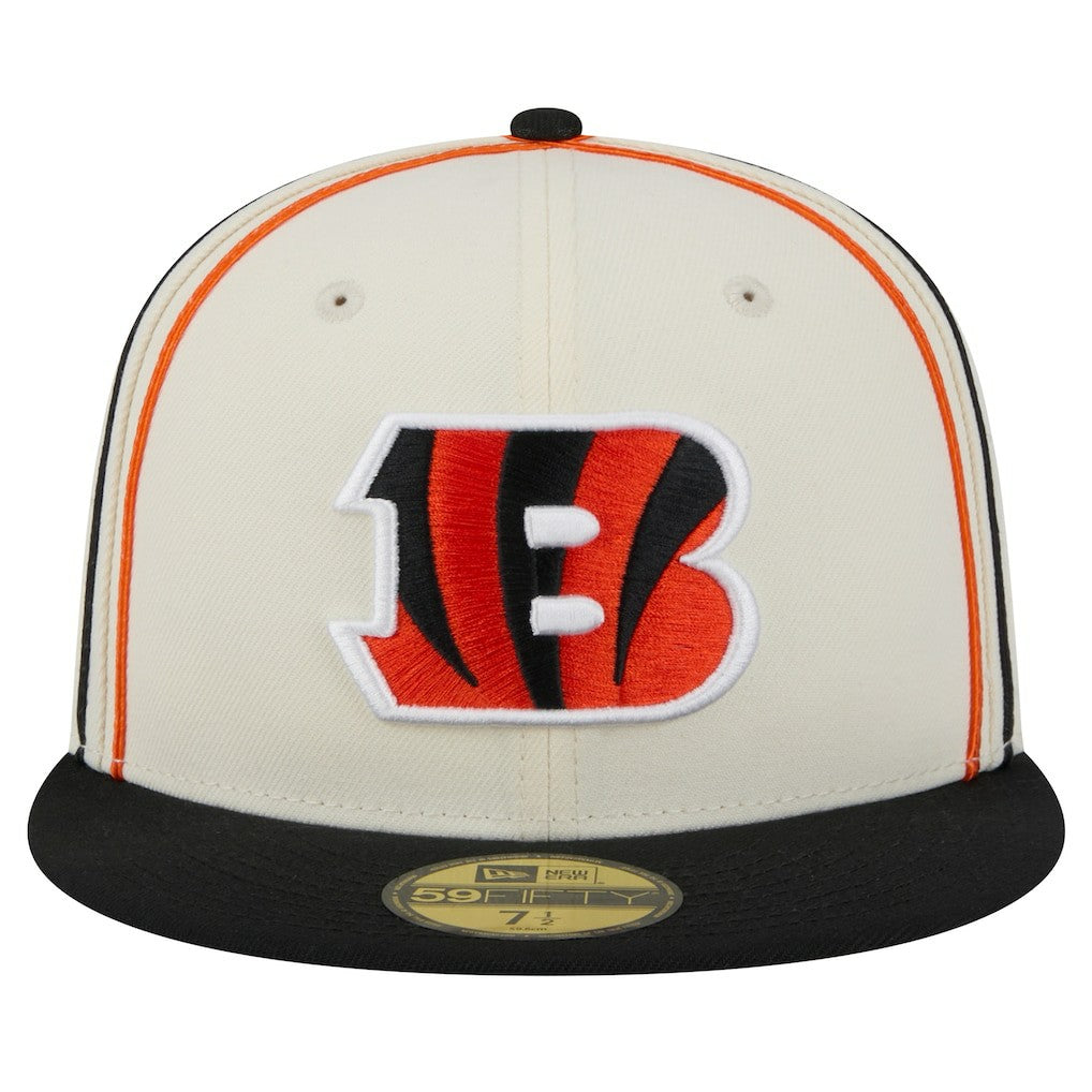 Cincinnati Bengals New Era Soutache 59FIFTY Fitted Hat Cream | NFL