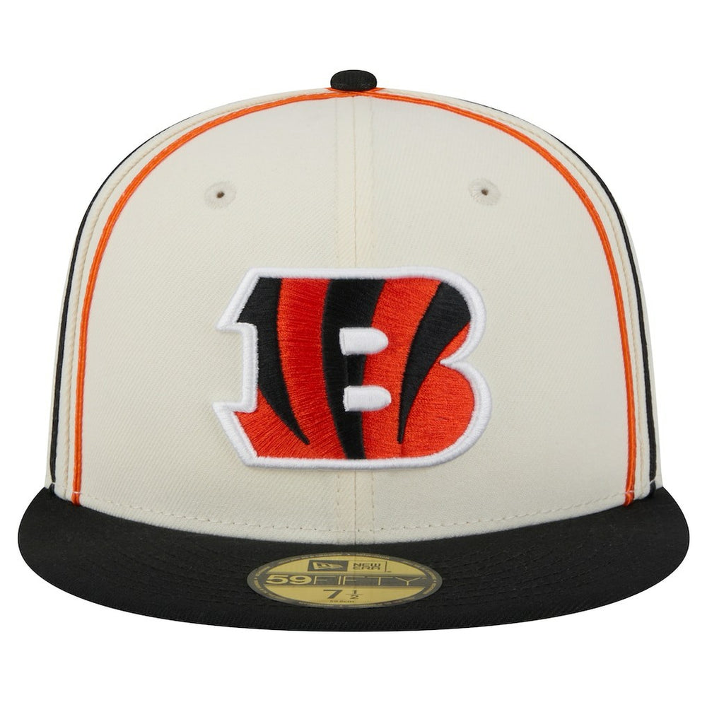 Cincinnati Bengals New Era Soutache 59FIFTY Fitted Hat Cream | NFL