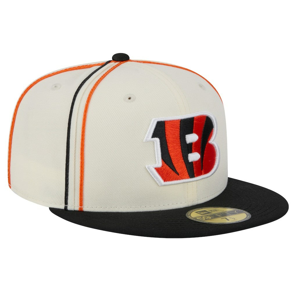 Cincinnati Bengals New Era Soutache 59FIFTY Fitted Hat Cream | NFL