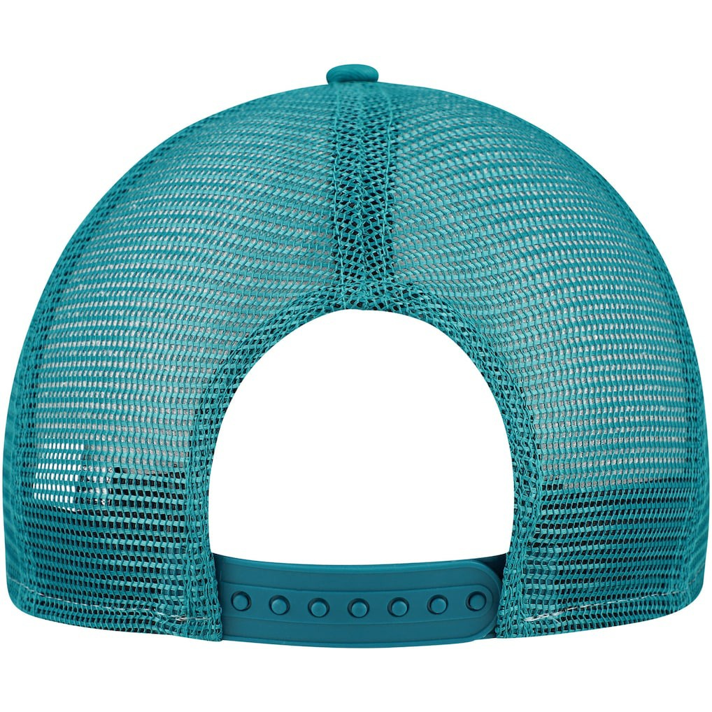 Jacksonville Jaguars New Era Half Stripe Trucker A-Frame 9FIFTY Snapback Hat Teal/Black | NFL