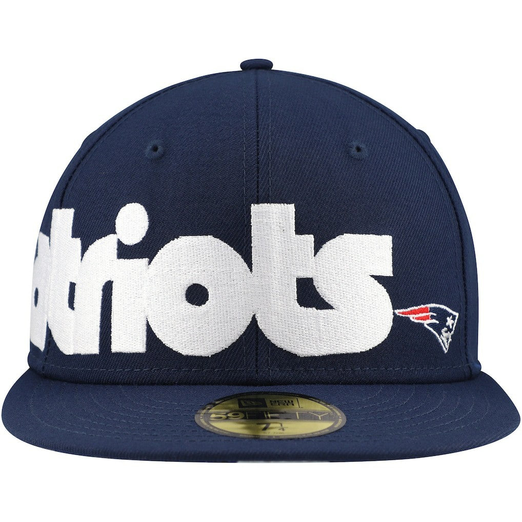 New England Patriots New Era Checkered Undervisor 59FIFTY Fitted Hat Navy | NFL
