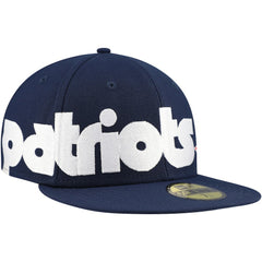 New England Patriots New Era Checkered Undervisor 59FIFTY Fitted Hat Navy | NFL
