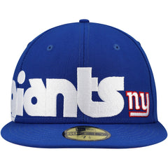 New York Giants New Era Checkered Undervisor 59FIFTY Fitted Hat Royal | NFL