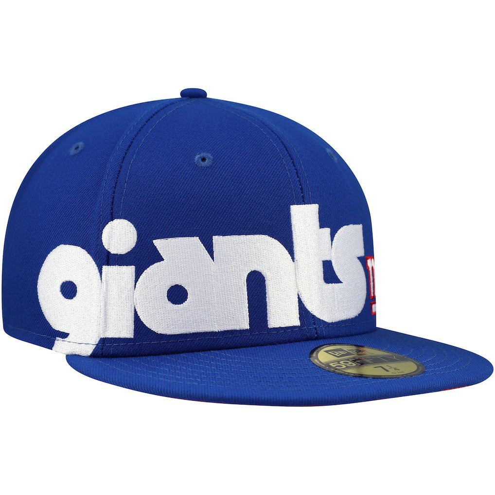 New York Giants New Era Checkered Undervisor 59FIFTY Fitted Hat Royal | NFL
