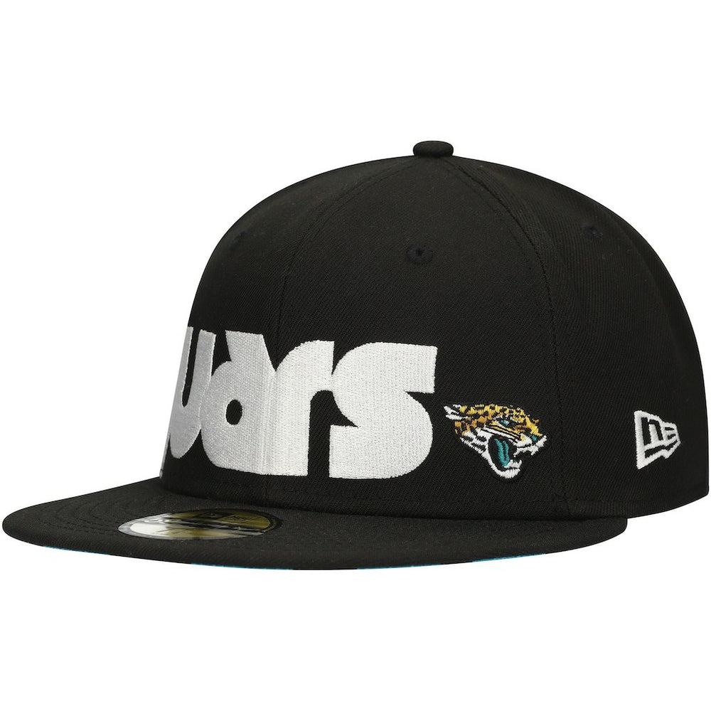 Jacksonville Jaguars New Era Checkered Undervisor 59FIFTY Fitted Hat Black | NFL