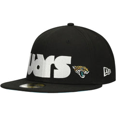 Jacksonville Jaguars New Era Checkered Undervisor 59FIFTY Fitted Hat Black | NFL