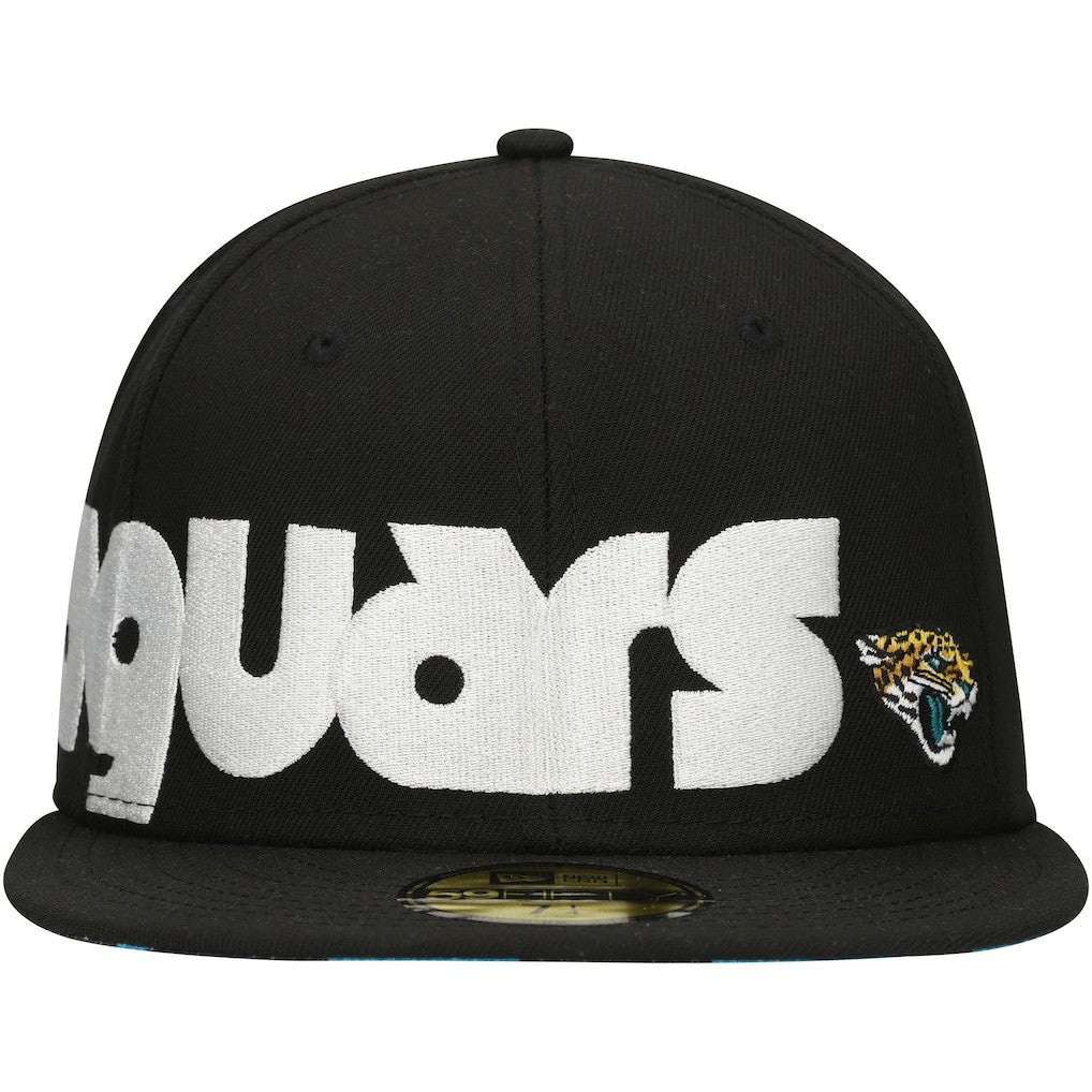 Jacksonville Jaguars New Era Checkered Undervisor 59FIFTY Fitted Hat Black | NFL