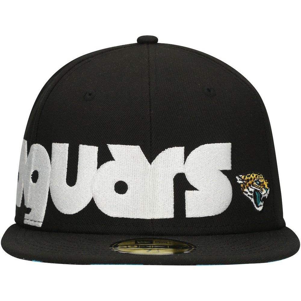 Jacksonville Jaguars New Era Checkered Undervisor 59FIFTY Fitted Hat Black | NFL