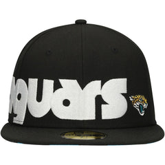 Jacksonville Jaguars New Era Checkered Undervisor 59FIFTY Fitted Hat Black | NFL