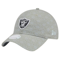 Las Vegas Raiders New Era Women's Smiley 9TWENTY Adjustable Hat Silver | NFL