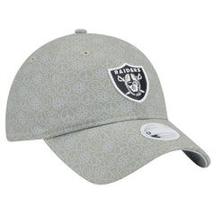 Las Vegas Raiders New Era Women's Smiley 9TWENTY Adjustable Hat Silver | NFL